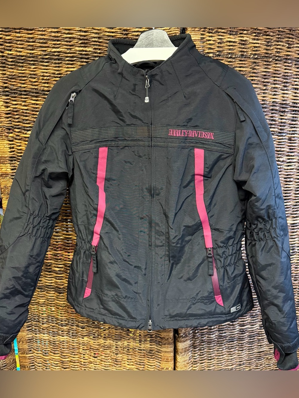 Harley-Davidson - Ava Black Jacket with Pink Trim - Women's Utility Motorcycle-M